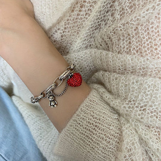 Armband met rood hart - Foriero